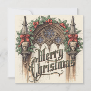 flat gothic christmas card