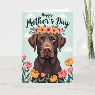 Flat Graphic Dog Mothers Day Card