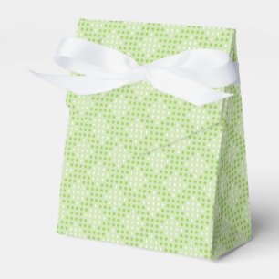 Flat Green Dots and Ovals Pattern Favour Box