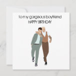 Flat Greeting Card<br><div class="desc">Two handsome boyfriends holding each other.</div>