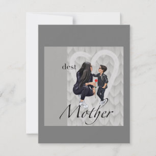 Flat Greeting Card Happy Mother's Day to the boy!