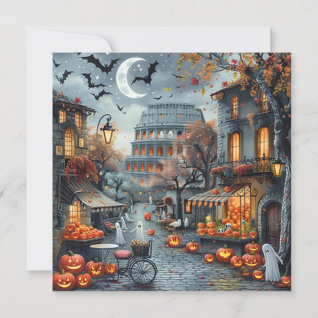 Flat Halloween Card (Front)