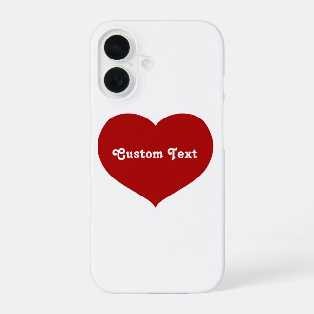 Flat Heart Icon iPhone 16 Case (Back)