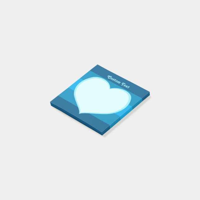 Flat Heart Icon Post-it Notes (Angled)