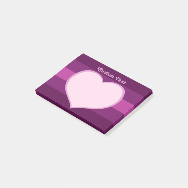 Flat Heart Icon Post-it Notes (Angled)