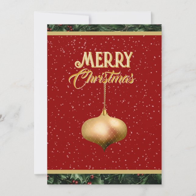 Flat Holiday Card (Front)