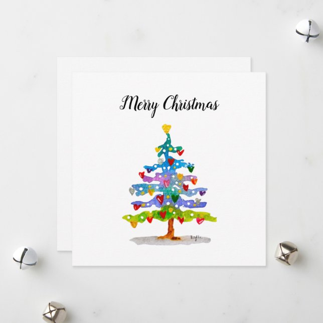 Flat Holiday Card (Front/Back In Situ)