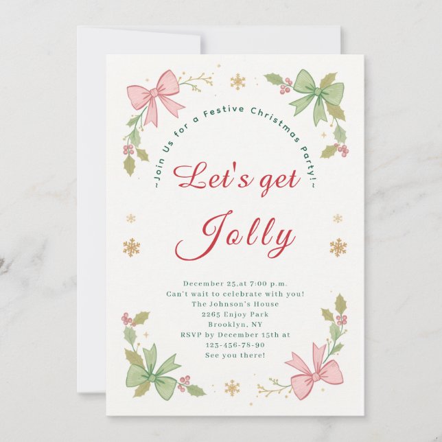 Flat Holiday Card (Front)