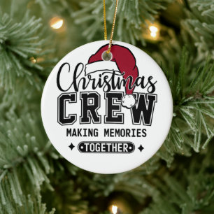 FLAT HOLIDAY CARD CERAMIC ORNAMENT