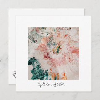 Flat Holiday Card Explosion of Colour square