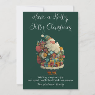 Flat Holiday Card featuring Santa