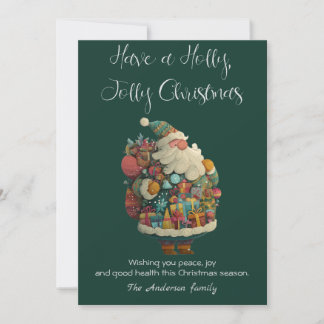 Flat Holiday Card featuring Santa