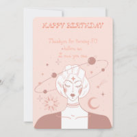 Flat Holiday Card Happy 50th Birthday Mystical