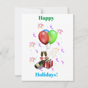 Flat Holiday Card, Size: 4.25" x 5.5", Paper: Matt Card
