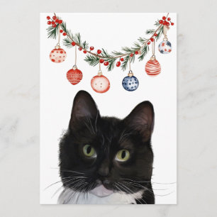 Flat Holiday Cat Card