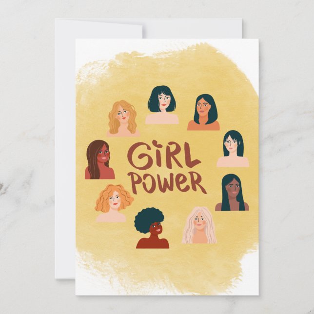 Flat international women’s day card (Front)
