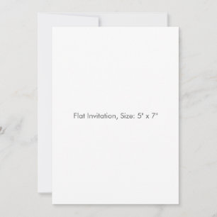 Flat Invitation, Size: 5" x 7", Paper: Signature Invitation
