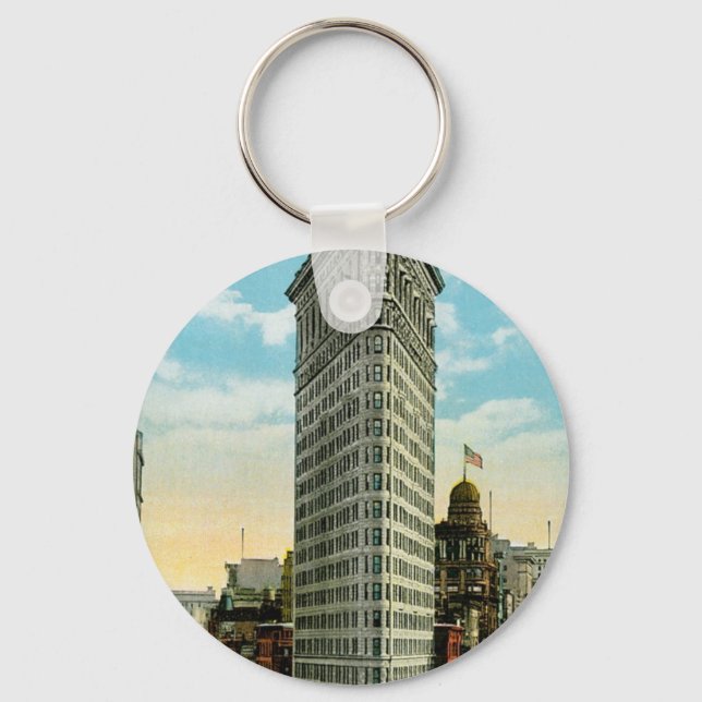 Flat Iron Building. Broadway and Fifth Ave. NYC Key Ring (Front)