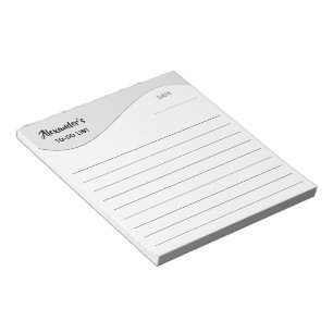 Flat Label Border - Wave grey gradient 1 Notepad