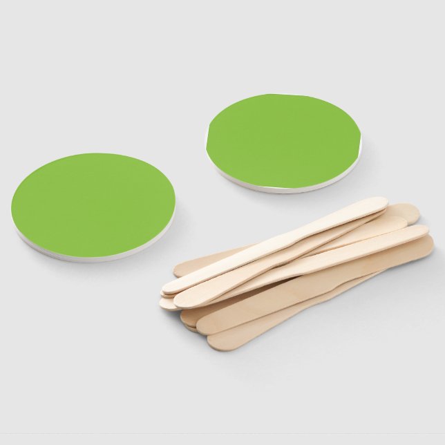 Flat Lime Green Background – School Texture Hand Fan (Non-assembled)