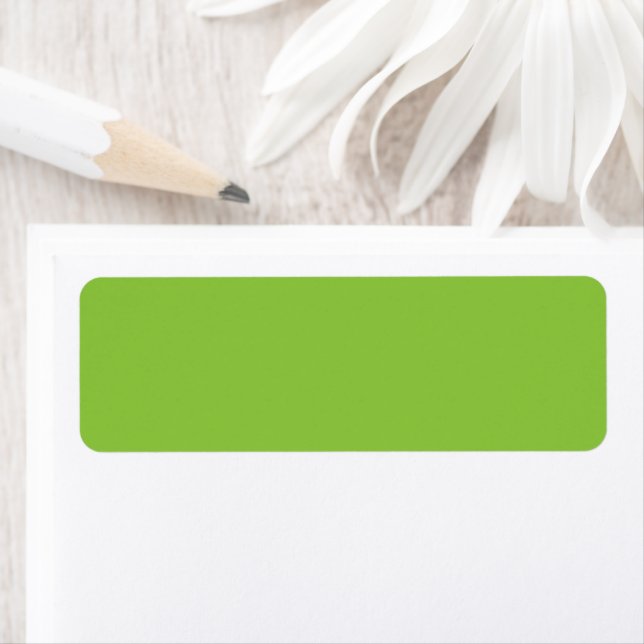 Flat Lime Green Background Texture  Return Address Label (Insitu)