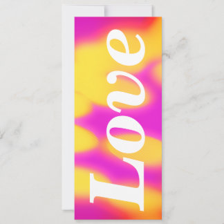 Flat "Love" greeting card. Card