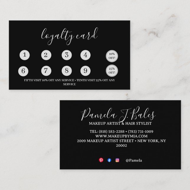 Flat Loyalty Card 3.5" x 2.0" (Front/Back)