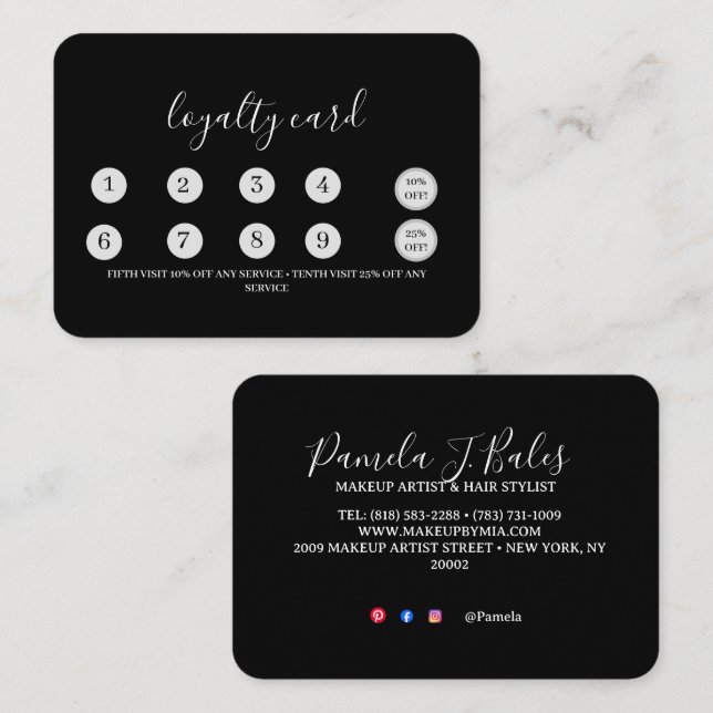 Flat Loyalty Card 3.5" x 2.0" (Front/Back)