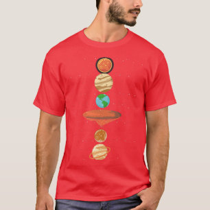 Flat Mars Planet Astronomy Science Mars  T-Shirt