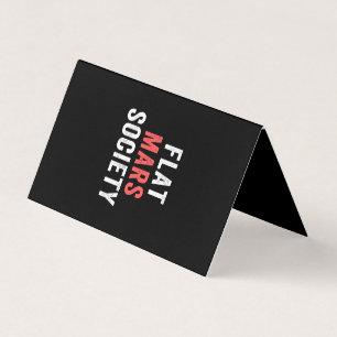 flat mars society business card