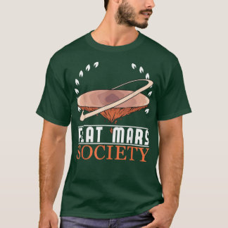 Flat Mars Society Space Astronaut Science Nasa 597 T-Shirt