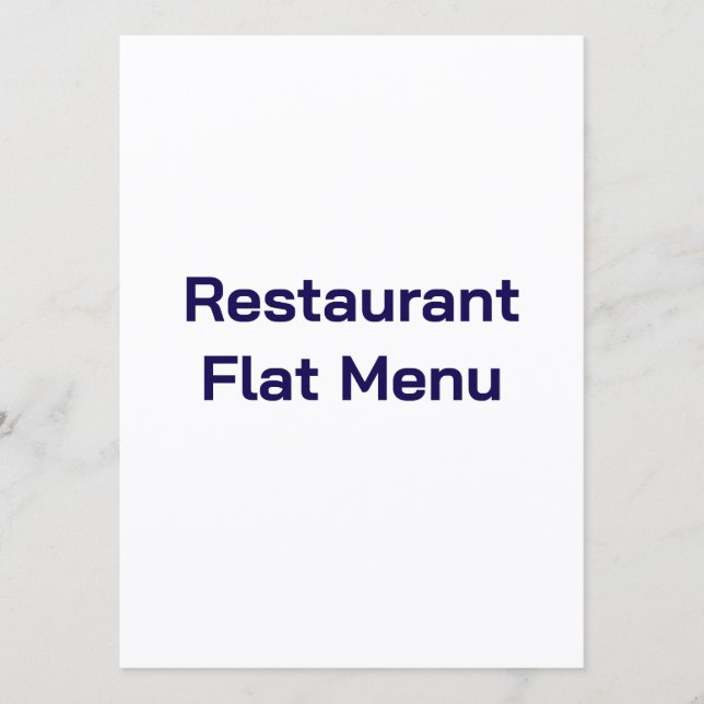 Flat Menu (Front)