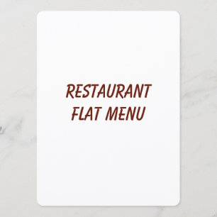 Flat Menu