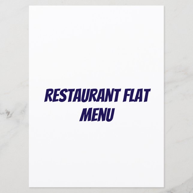 Flat Menu (Front)