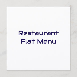Flat Menu