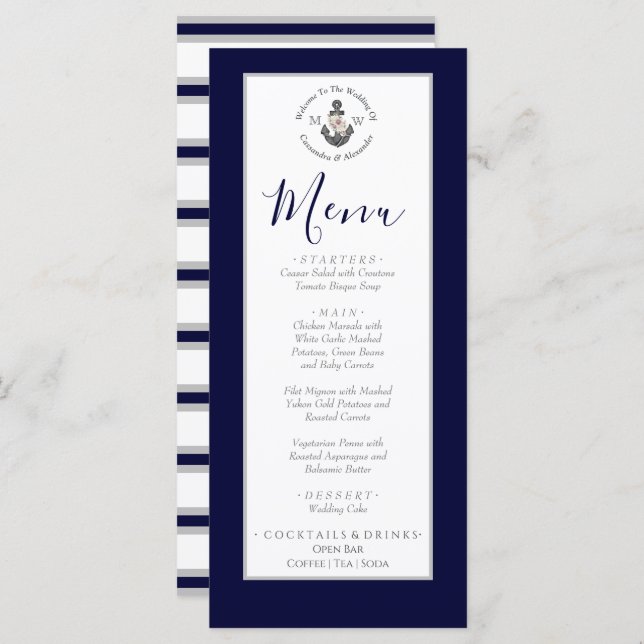 Flat Menu (Front/Back)