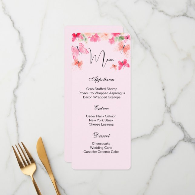 Flat Menu Card (Front/Back In Situ)