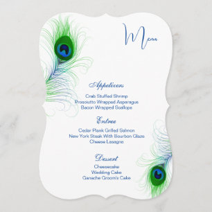 Flat Menu Card-Peacock