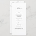 Flat Menu Classic Wedding Stationery<br><div class="desc">Flat Menu Classic Wedding Stationery</div>