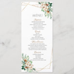 Flat Menu. Eucalyptus & Cotton Menu<br><div class="desc">Eucalyptus & Cotton - Wedding Template Kit, Wedding Stationery Bundle, Wedding Invitation Set. MORE MATCHING ITEMS: https://www.zazzle.ca/collections/blush_roses-119088253516154956 This Collection Bundle features mix of Watercolour Blush Roses and elegant calligraphy . You can edit the entire set to suit your requirements WHAT’S INCLUDED This Wedding Invitation Suite includes templates, listed below: -...</div>