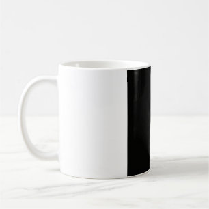 Flat Minimalist Moon Phase Mug - Monochrome Black