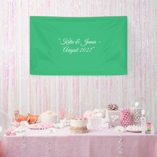 Flat Mint Green Background – Wedding Design Banner
