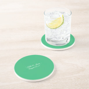 Flat Mint Green Background – Wedding Design Coaster