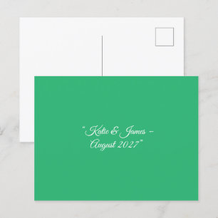 Flat Mint Green Background – Wedding Design Invitation Postcard