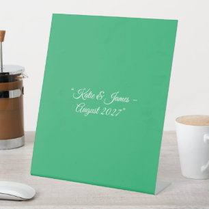 Flat Mint Green Background – Wedding Design Pedestal Sign