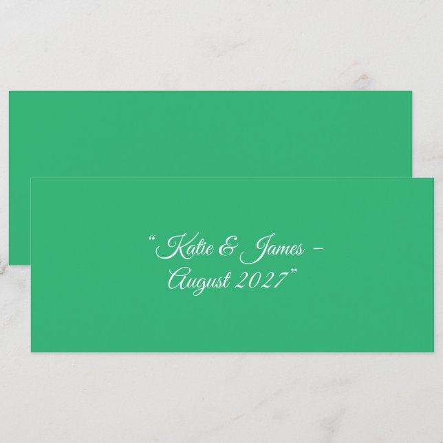 Flat Mint Green Background – Wedding Design Program (Front/Back)