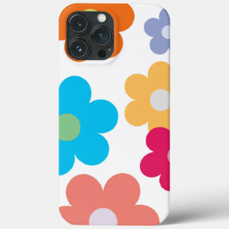 Flat Multi-Coloured Floral Pattern iPhone 13 Pro Max Case