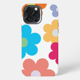 Flat Multi-Coloured Floral Pattern iPhone 13 Pro Max Case