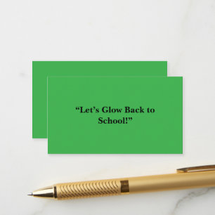 Flat Neon Green Background – School Texture Enclosure Card