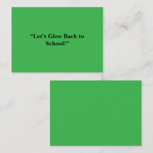 Flat Neon Green Background – School Texture Enclosure Card